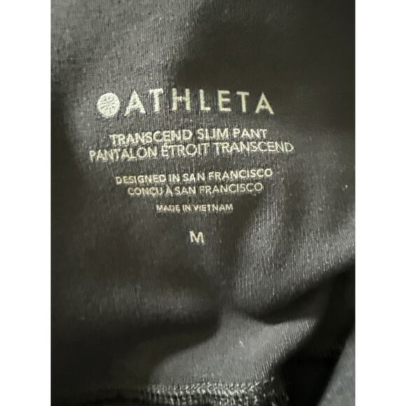 Athleta Transcend Slim Pant 32" Nylon Stretch Black Womens Medium - Picture 9 of 10